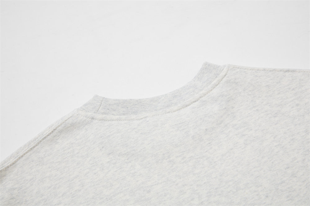 Multi-Layered Graphic Mock Neck Sweatshirt