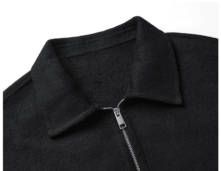 Muted Green and Charcoal Oversized Jacket