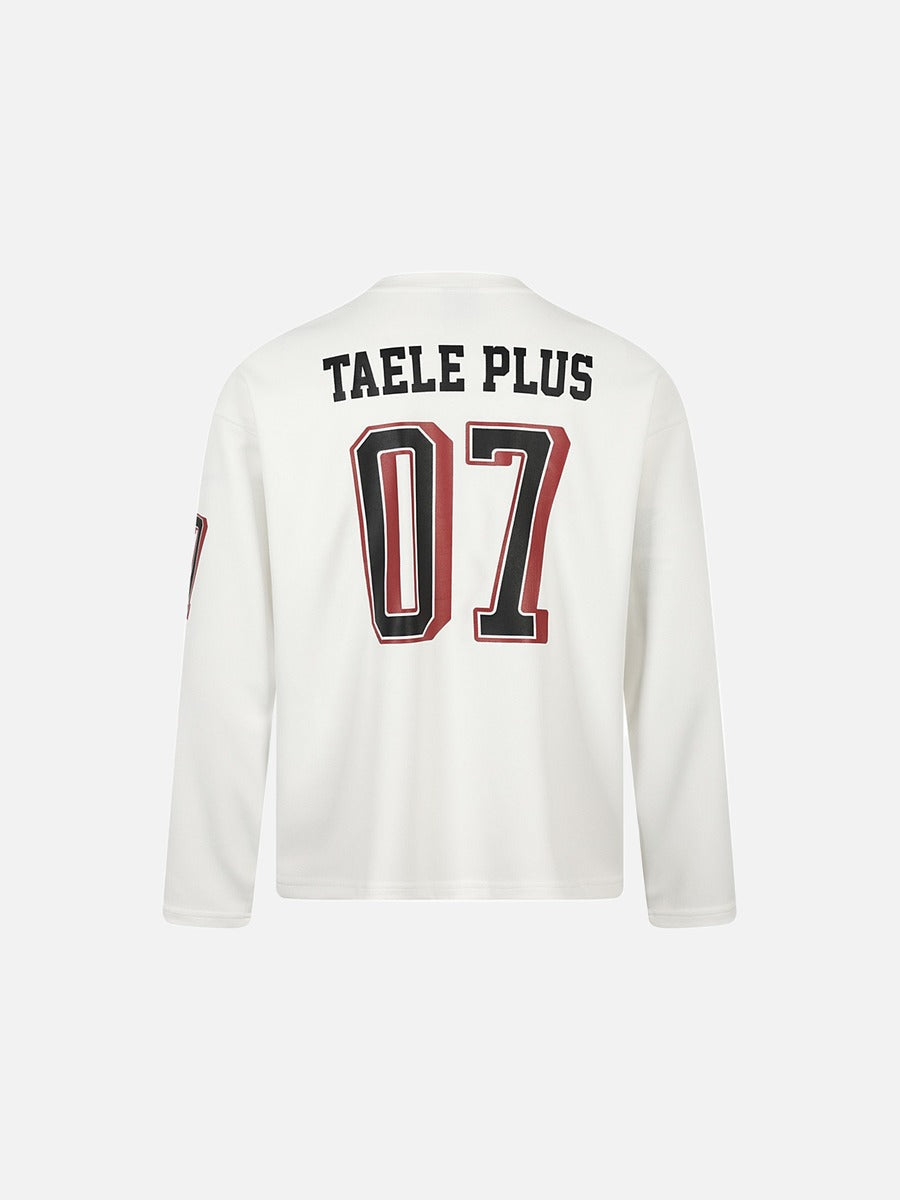Navy Blue Two-Tone '07' Jersey Top