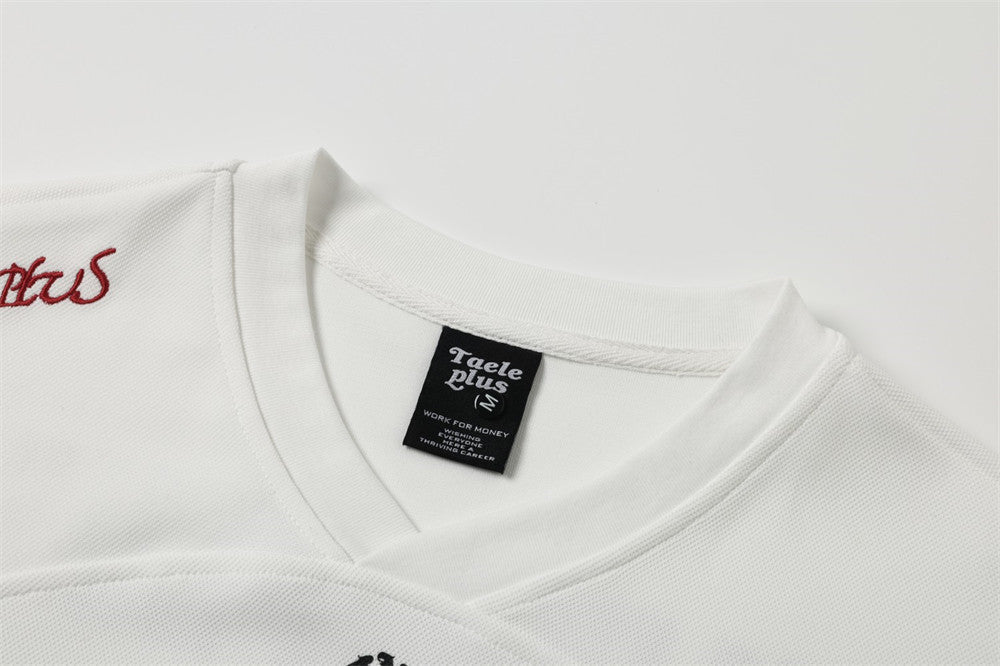 Navy Blue Two-Tone '07' Jersey Top