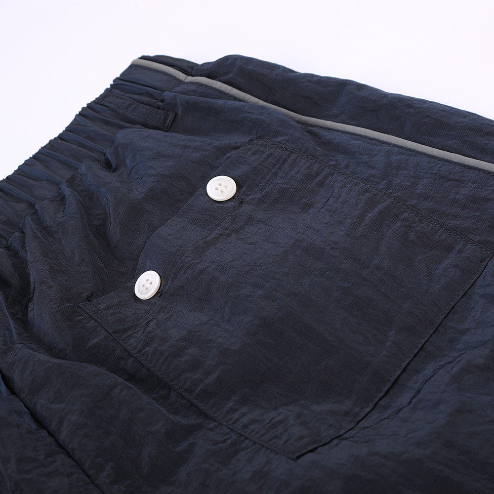 Navy Zigzag Stripe Baggy Pants