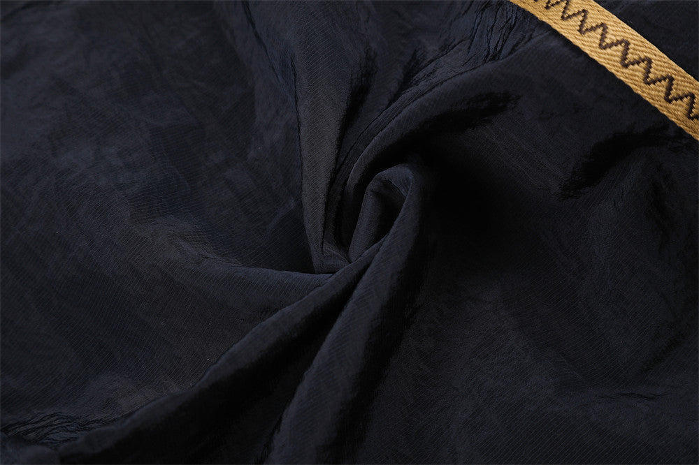 Navy Zigzag Stripe Baggy Pants