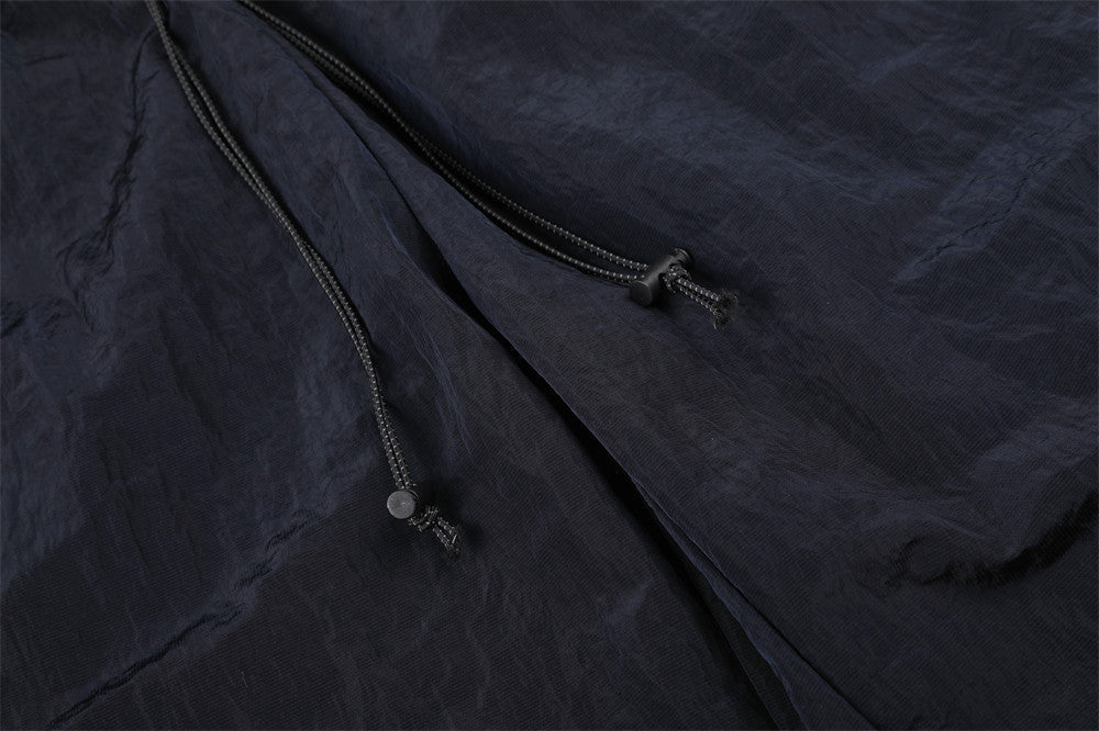 Navy Zigzag Stripe Baggy Pants