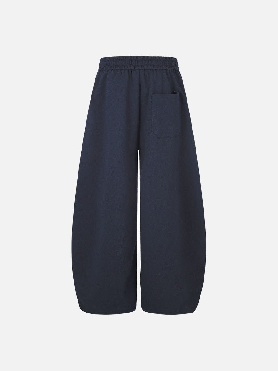 Olive Green Balloon Track Pants with Bold Graphics