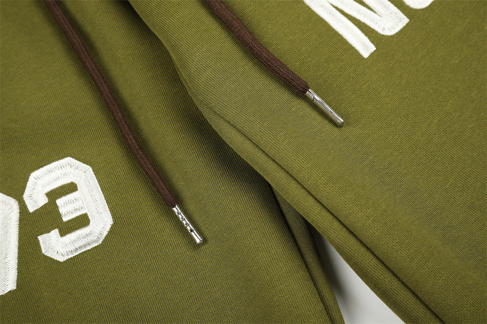 Olive Green Balloon Track Pants with Bold Graphics
