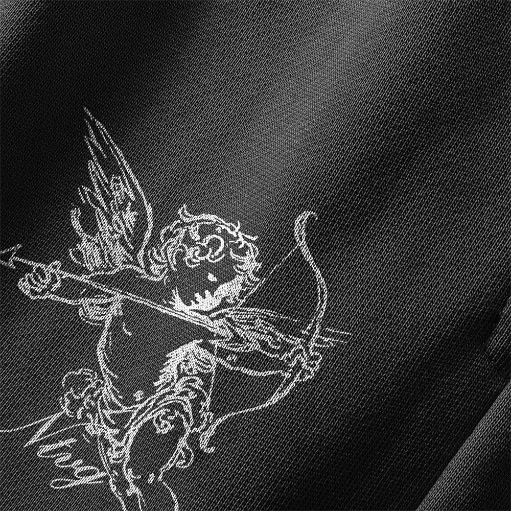 Ornate Cross and Winged Graphic Sweatpants