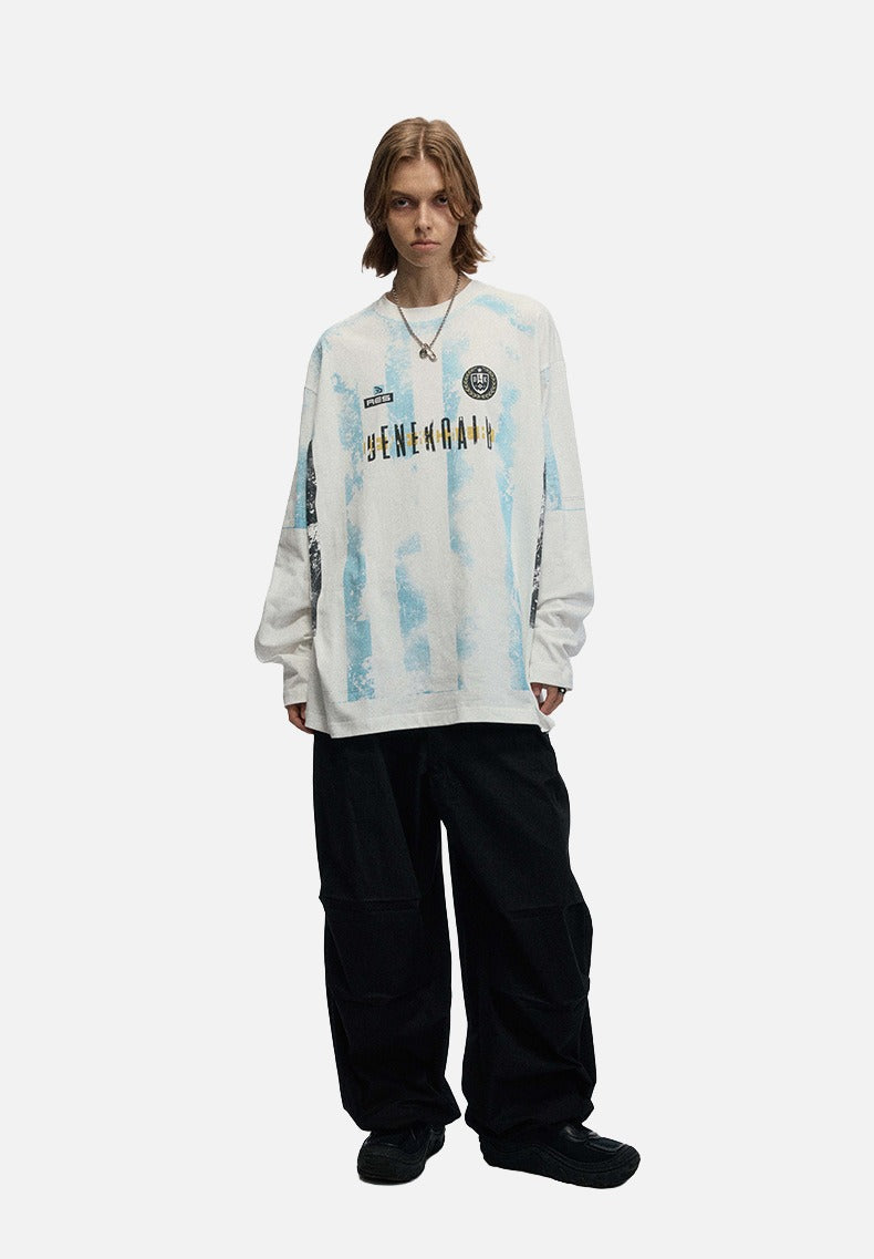 Vintage Striped Football Tee