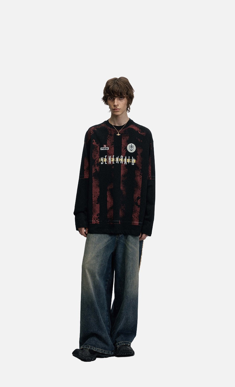 Vintage Striped Football Tee