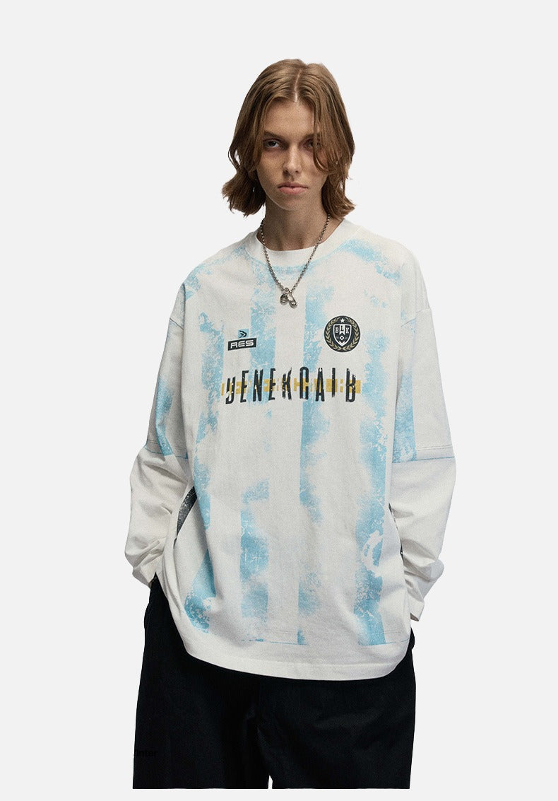 Vintage Striped Football Tee