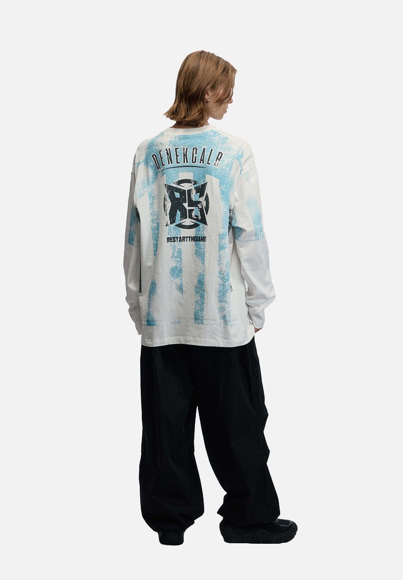 Vintage Striped Football Tee