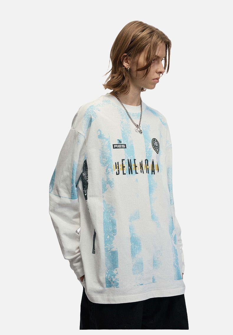 Vintage Striped Football Tee