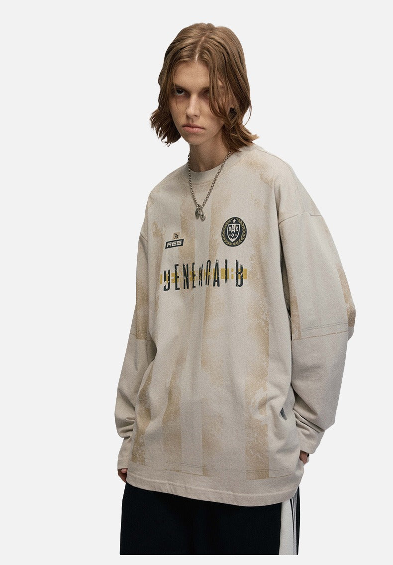 Vintage Striped Football Tee