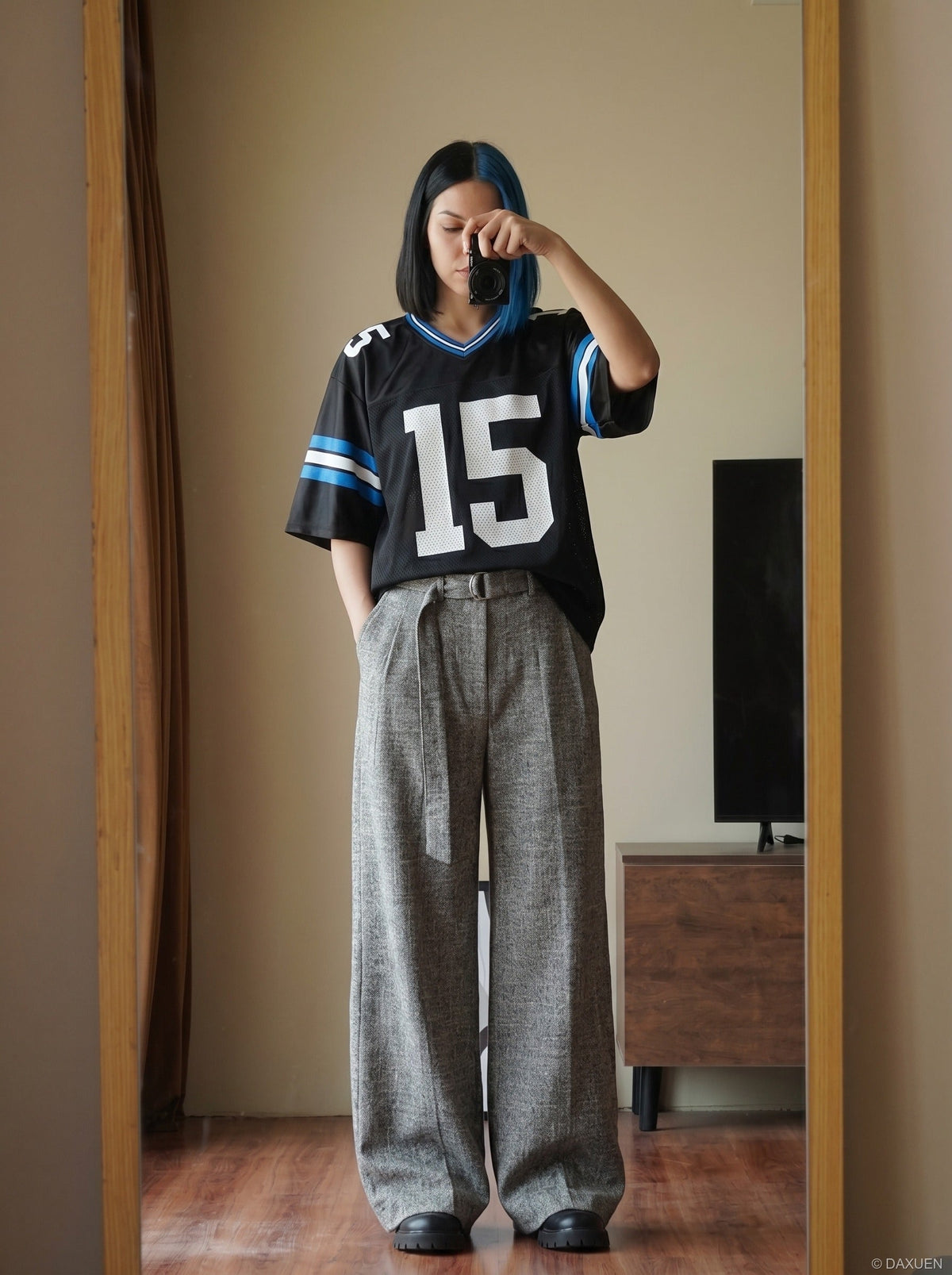 Oversized Sports Jersey with Graphics