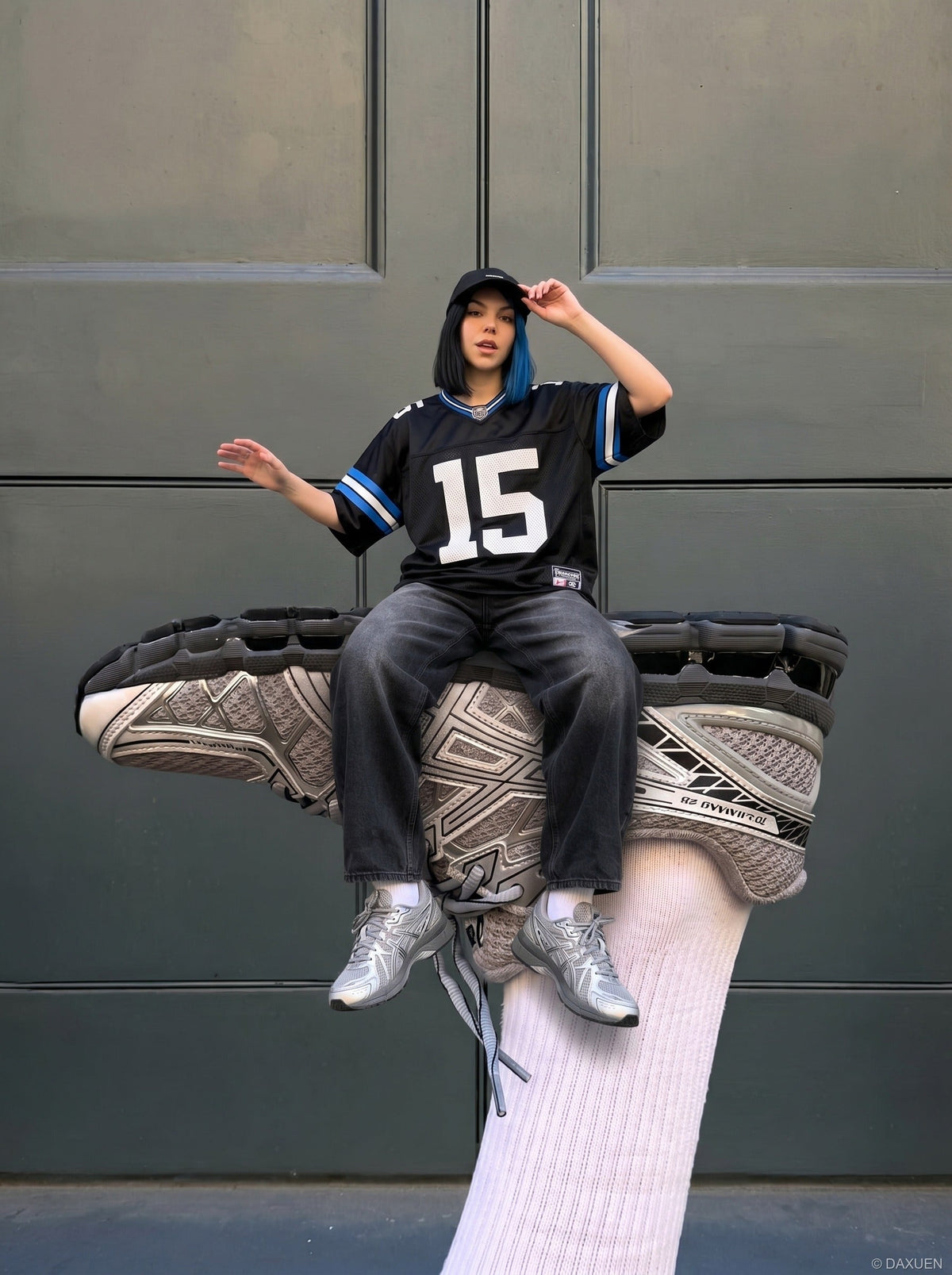 Oversized Sports Jersey with Graphics