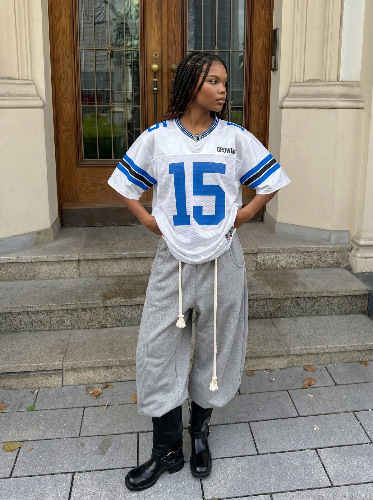 Oversized Sports Jersey with Graphics