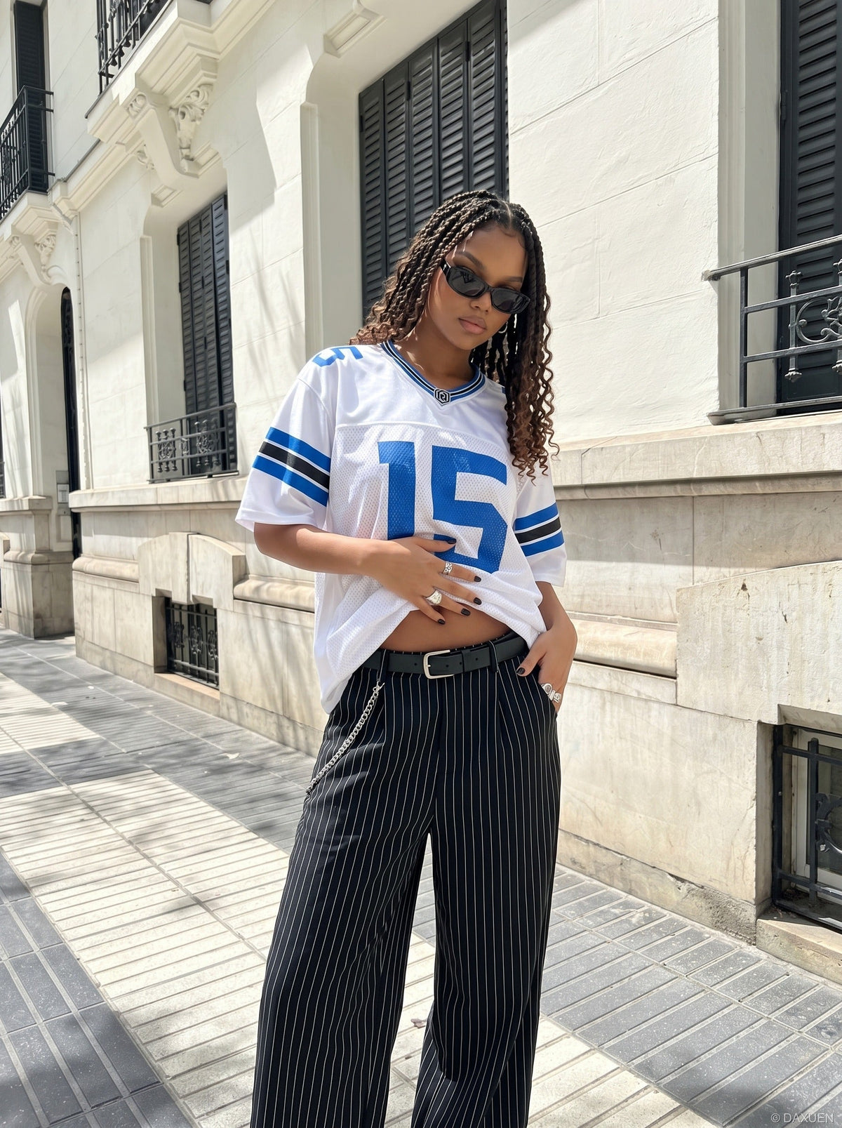 Oversized Sports Jersey with Graphics