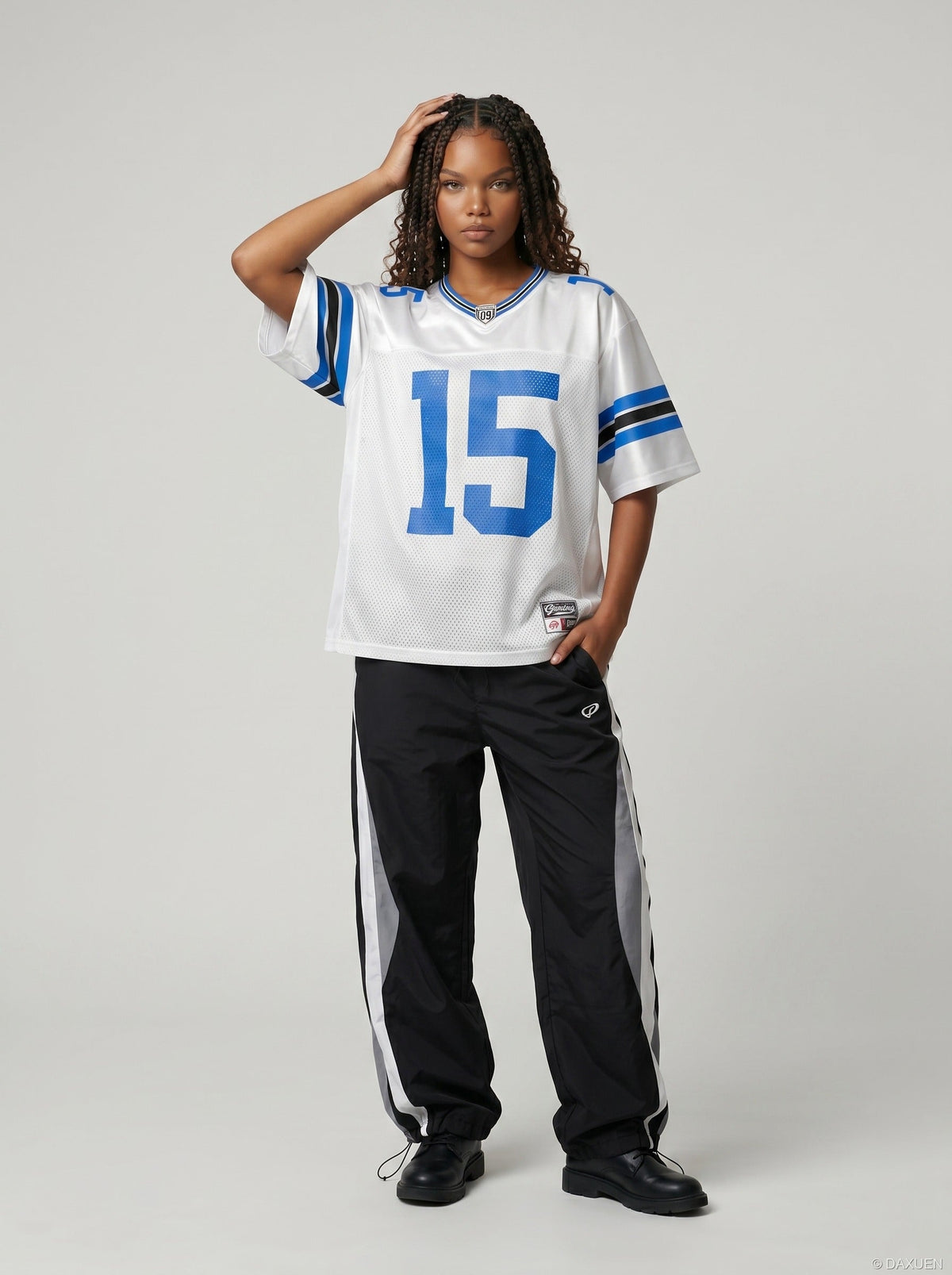 Oversized Sports Jersey with Graphics