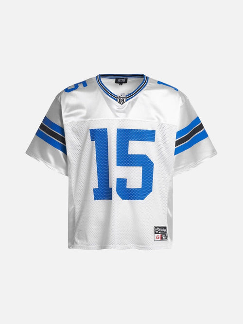 Oversized Sports Jersey with Graphics - White / M