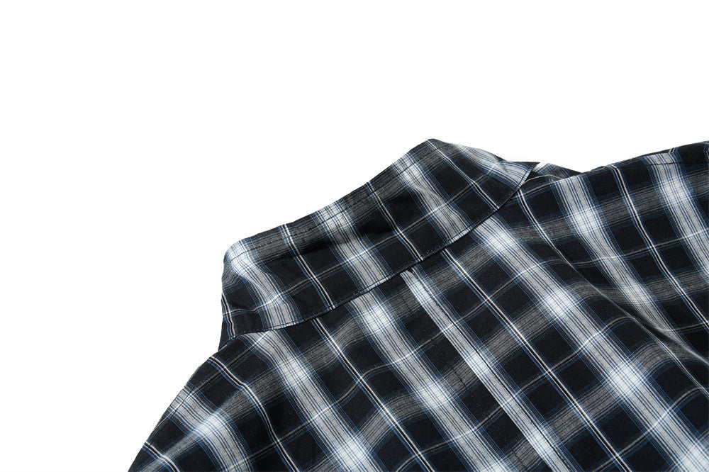 Plaid-Lined Cream Relaxed Bomber Jacket