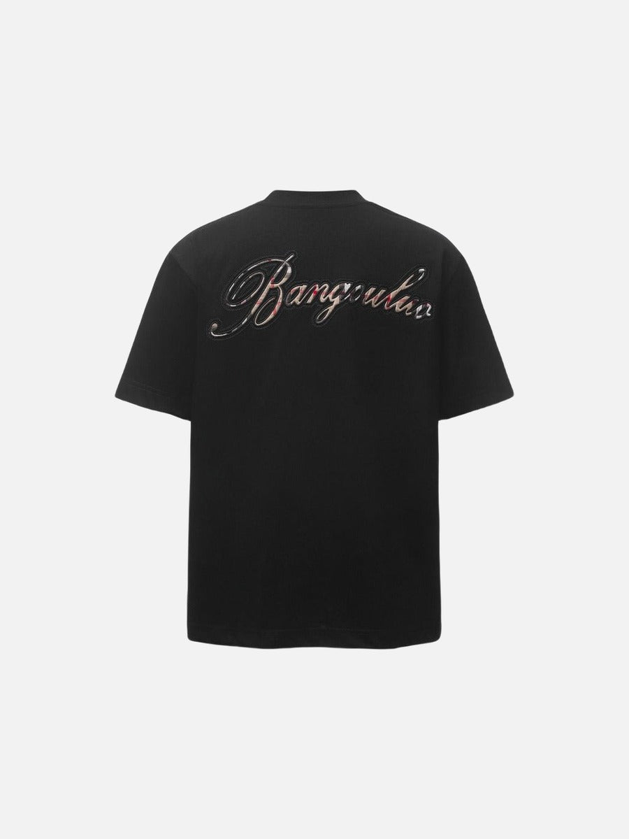 Plaid Script Oversized T-Shirt