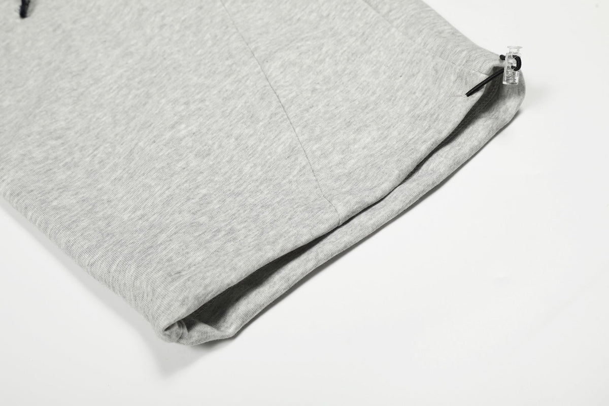 DAXUEN light grey marl plaid-wrapped wide-leg sweatpants