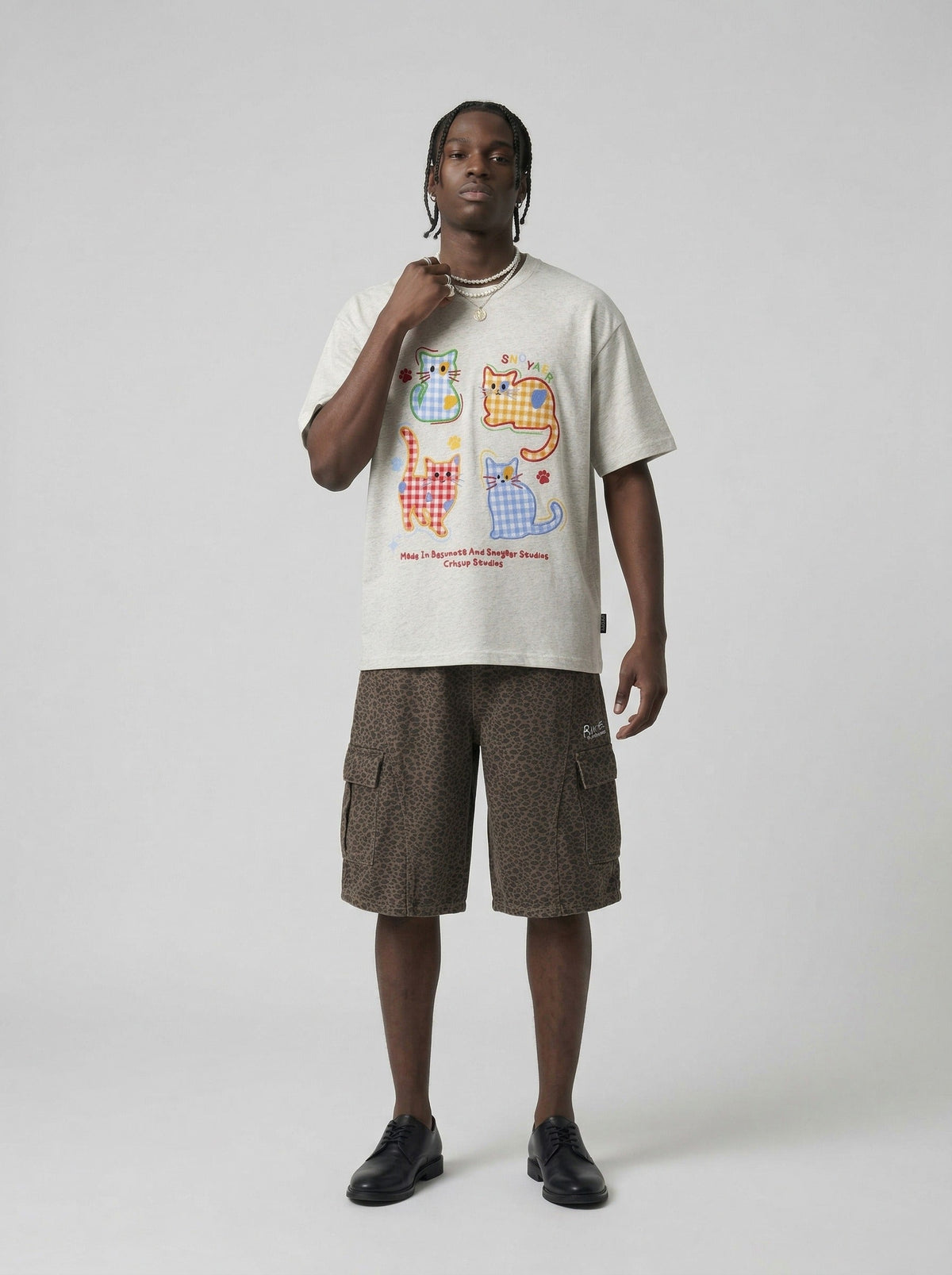 Playful Cat Graphic T-Shirt