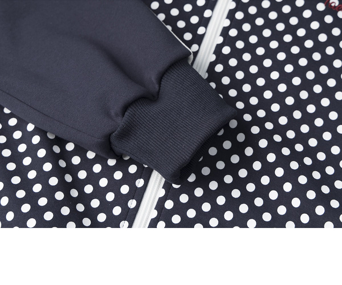 Polka Dot Full-Zip Track Jacket