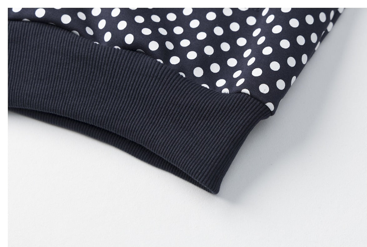 Polka Dot Full-Zip Track Jacket