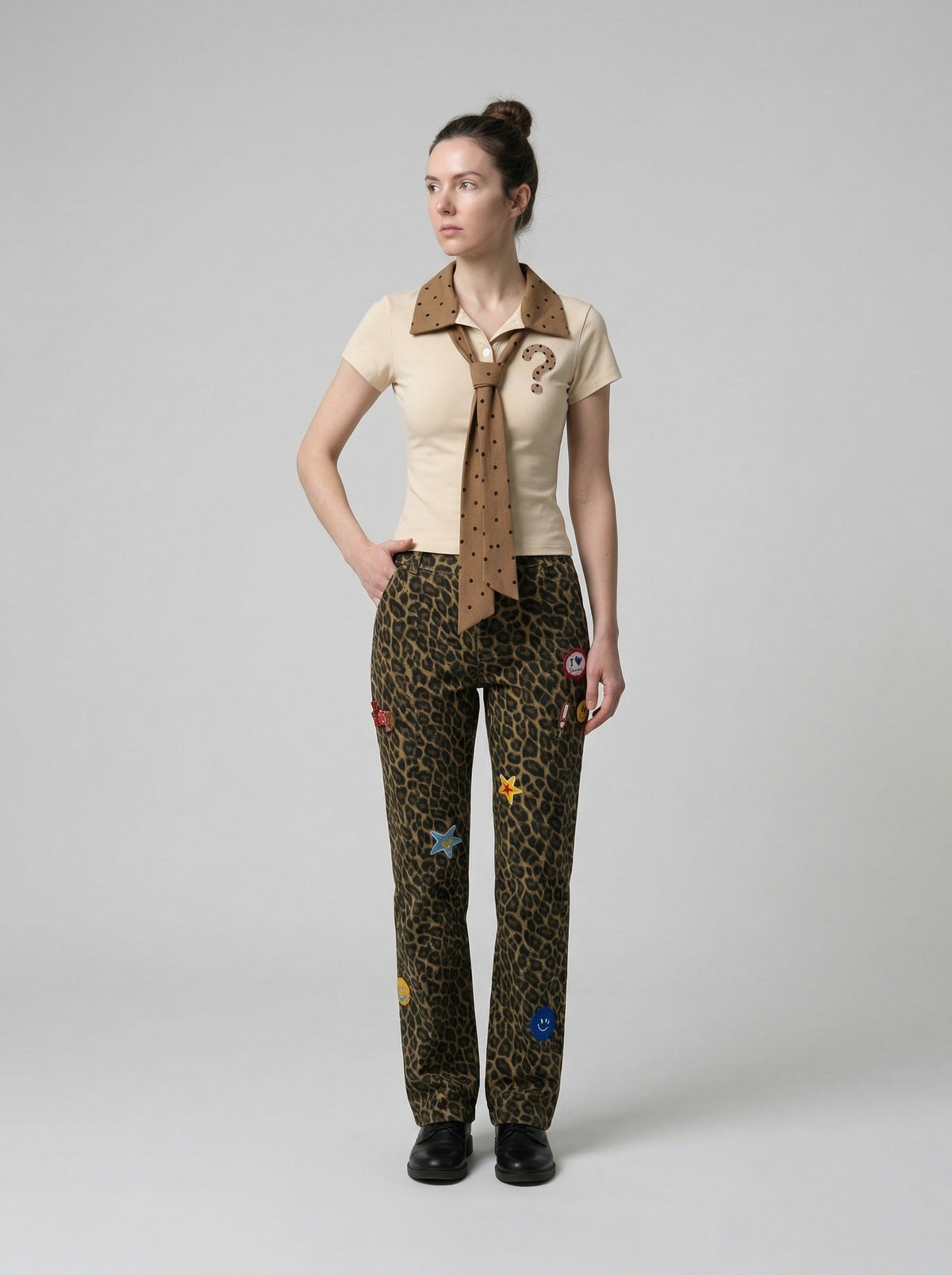 Polka Dot Question Mark Polo Shirt