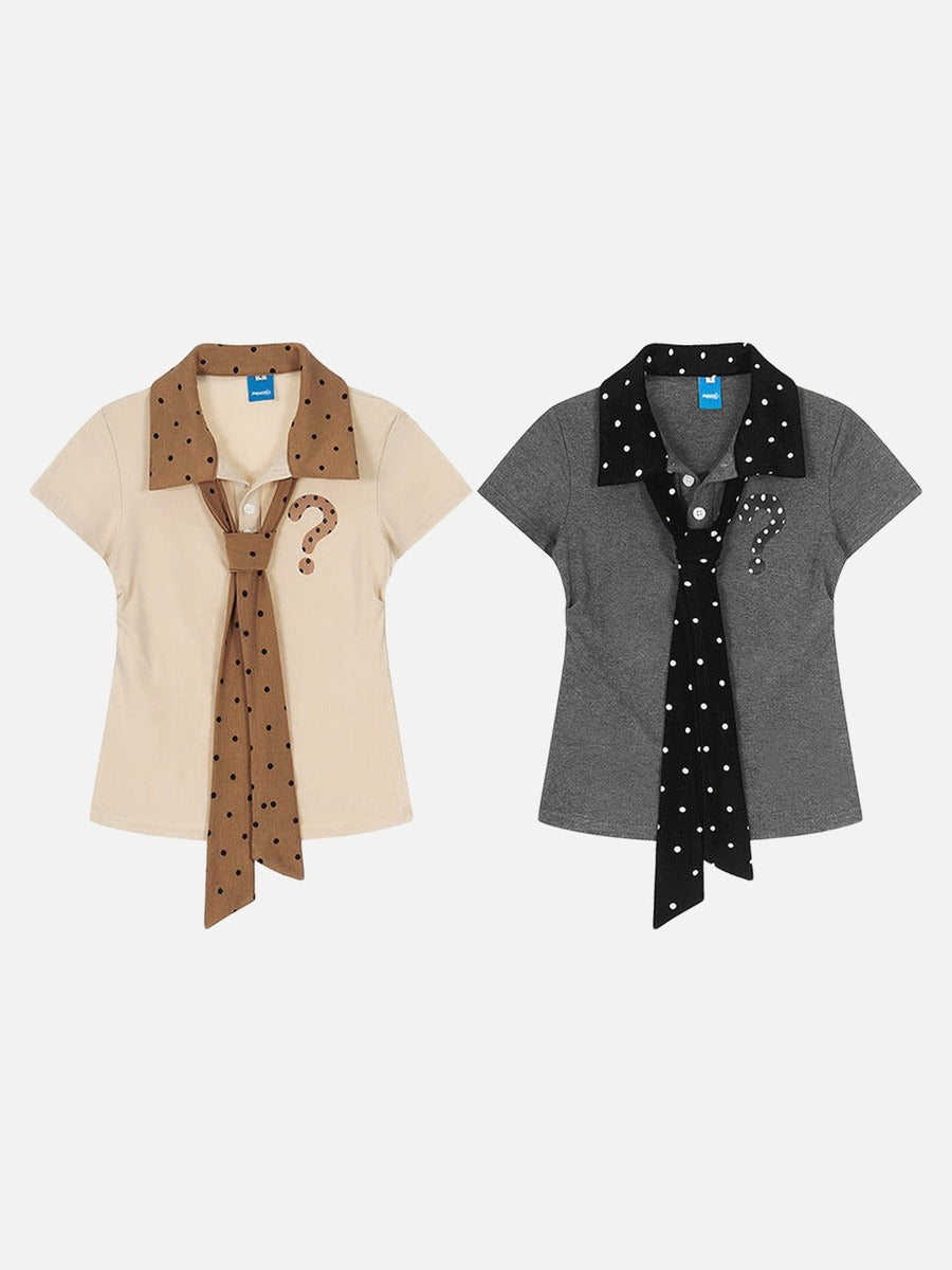 Polka Dot Question Mark Polo Shirt