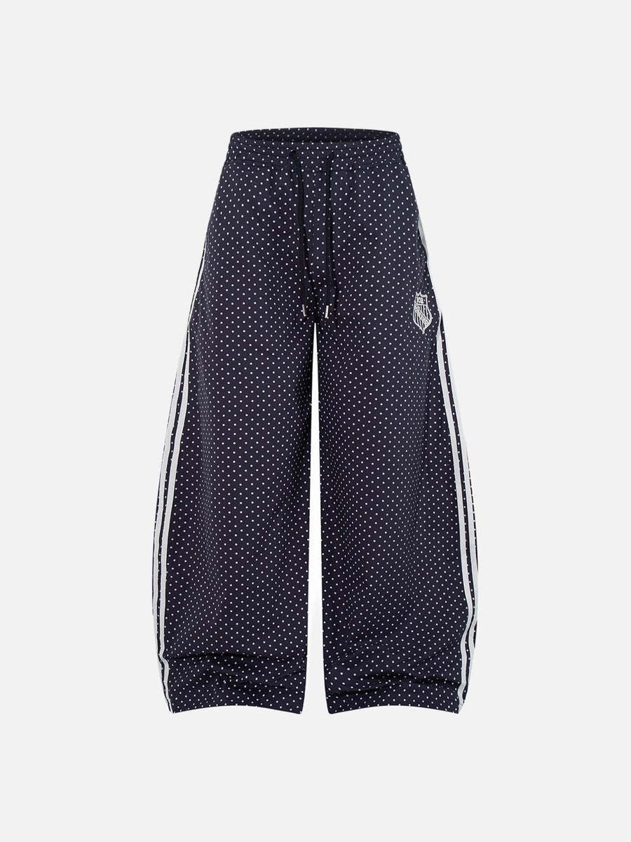 DAXUEN Wide leg polka dot trousers with stripes