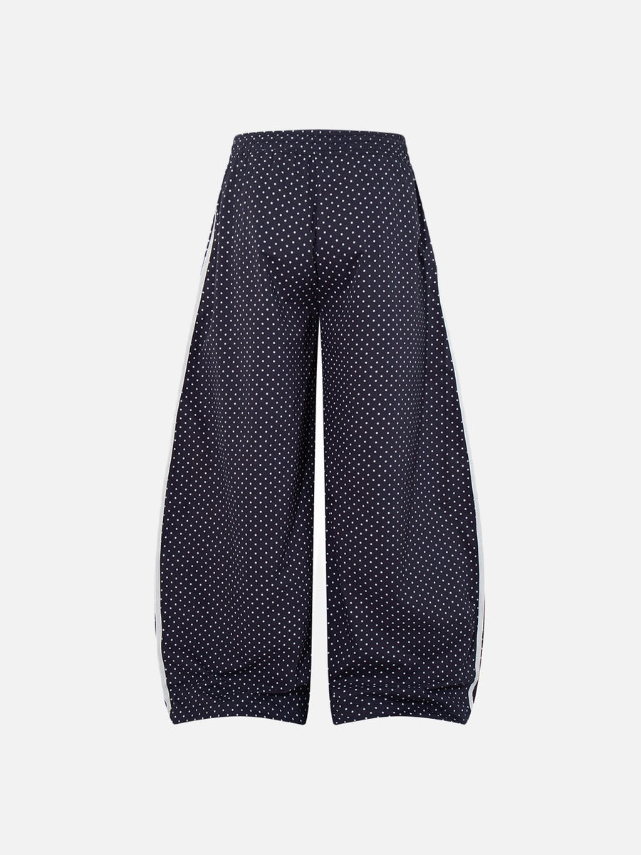 DAXUEN Wide leg polka dot trousers with stripes