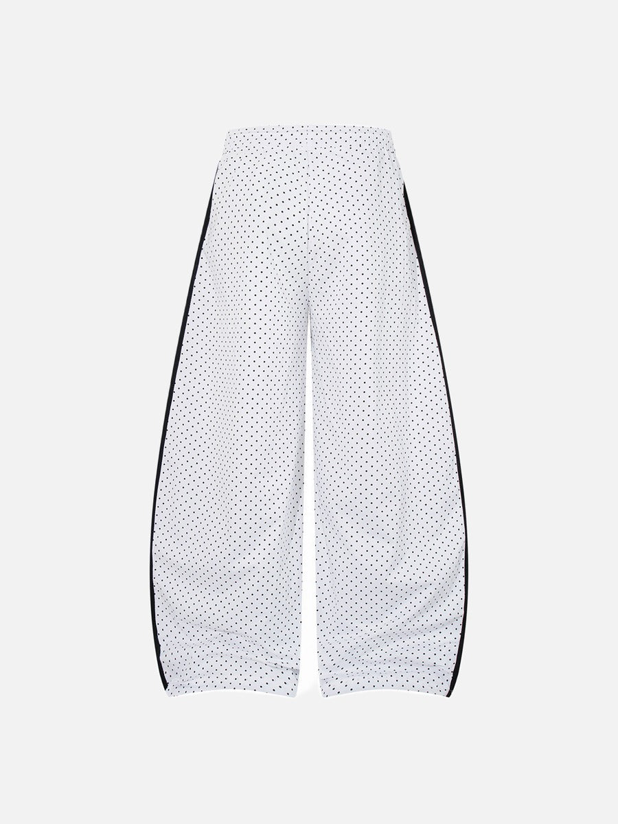 DAXUEN Wide leg polka dot trousers with stripes