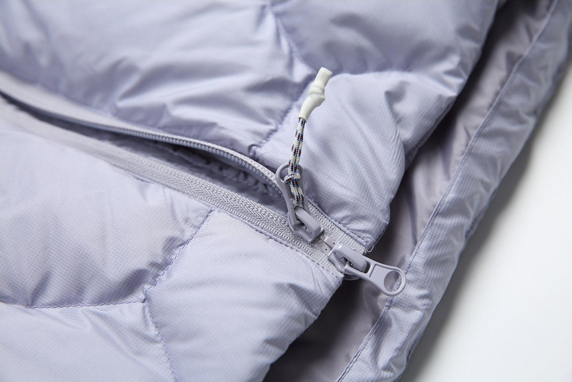 Purple Quilted Stand-Collar Puffer Jacket