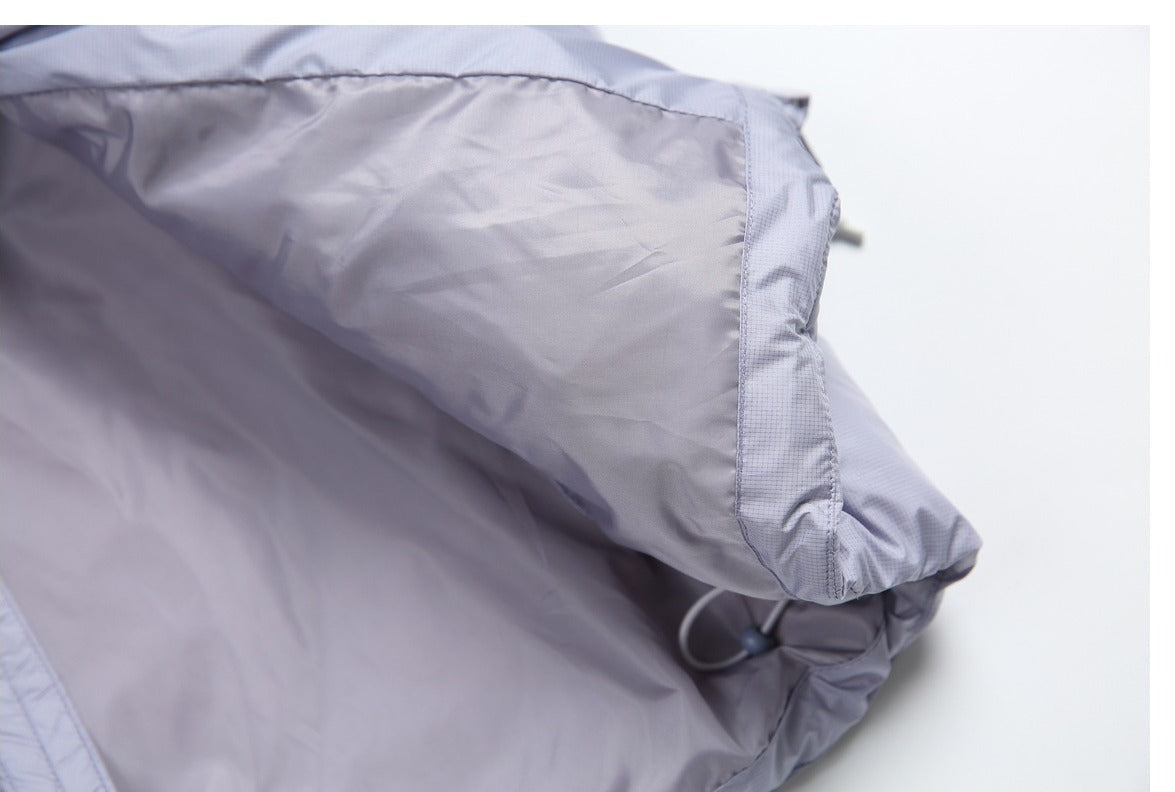 Purple Quilted Stand-Collar Puffer Jacket