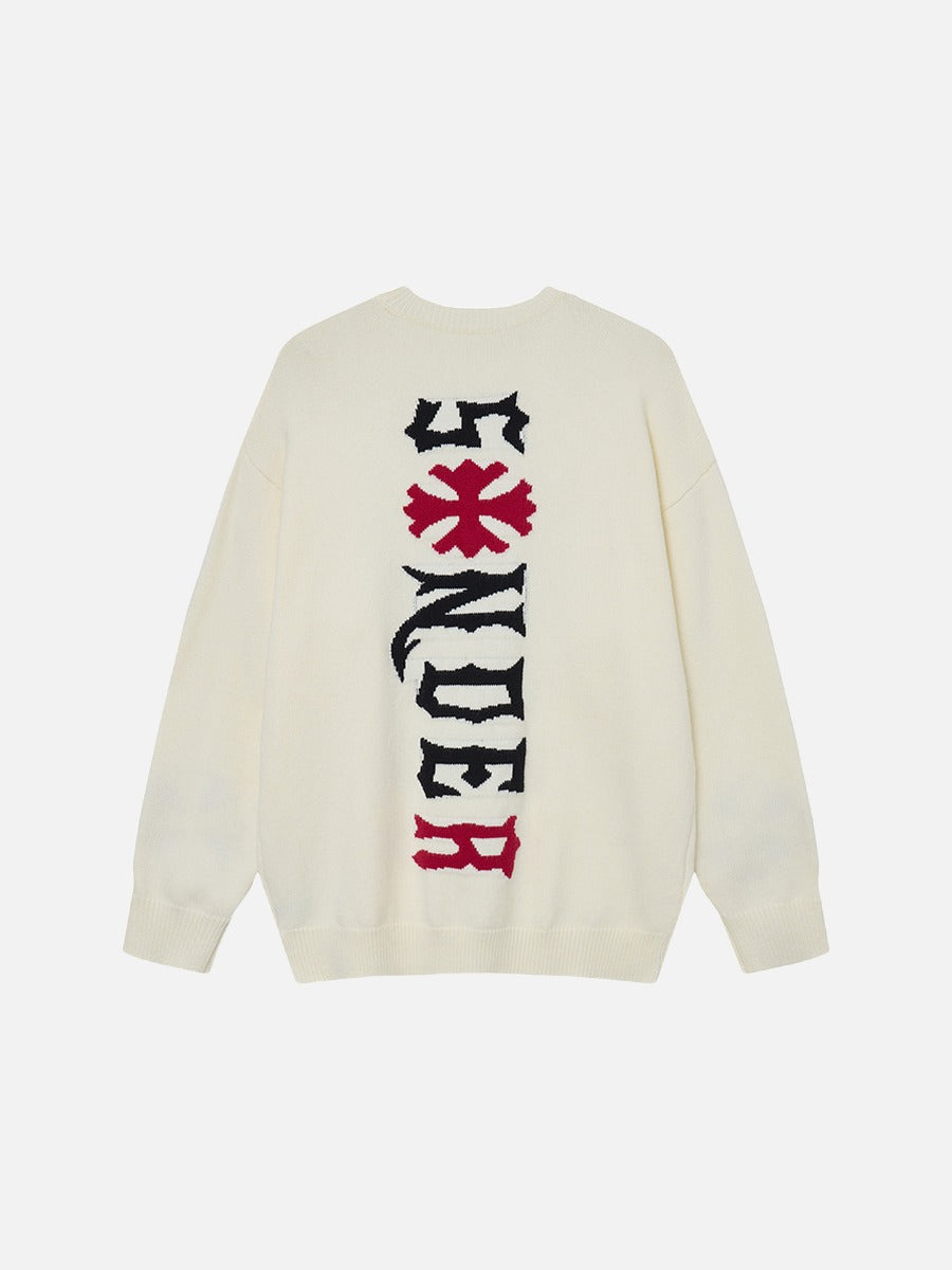 Red Cross Graphics Knitted Sweater