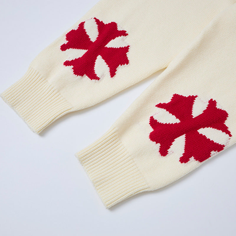 Red Cross Graphics Knitted Sweater