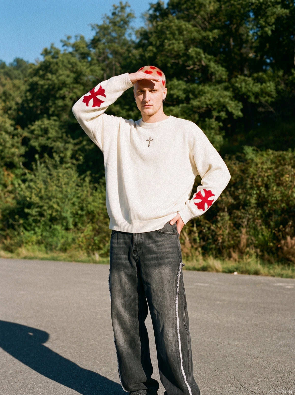 Red Cross Graphics Knitted Sweater