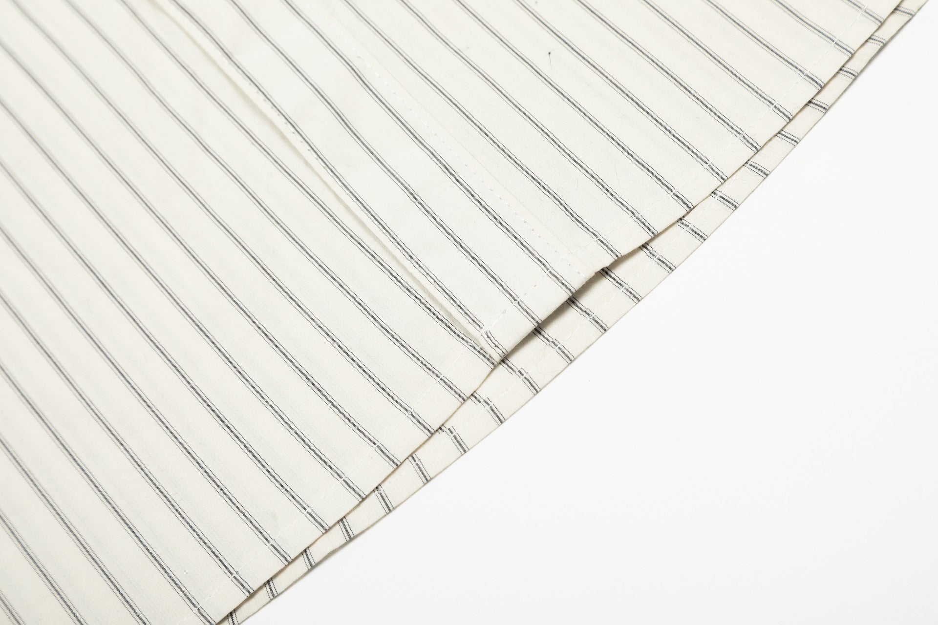 Cream Stripe Embroidered Button-Down