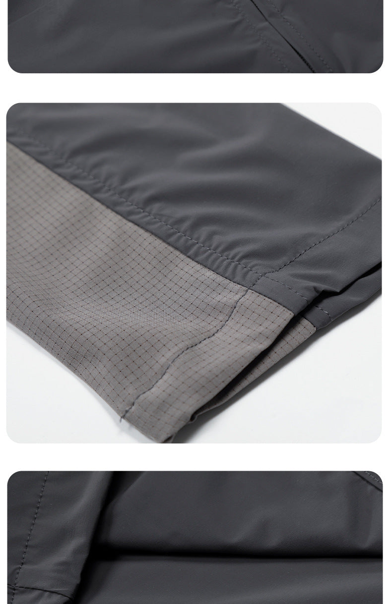 DAXUEN black reflective text graphic stand-collar jacket