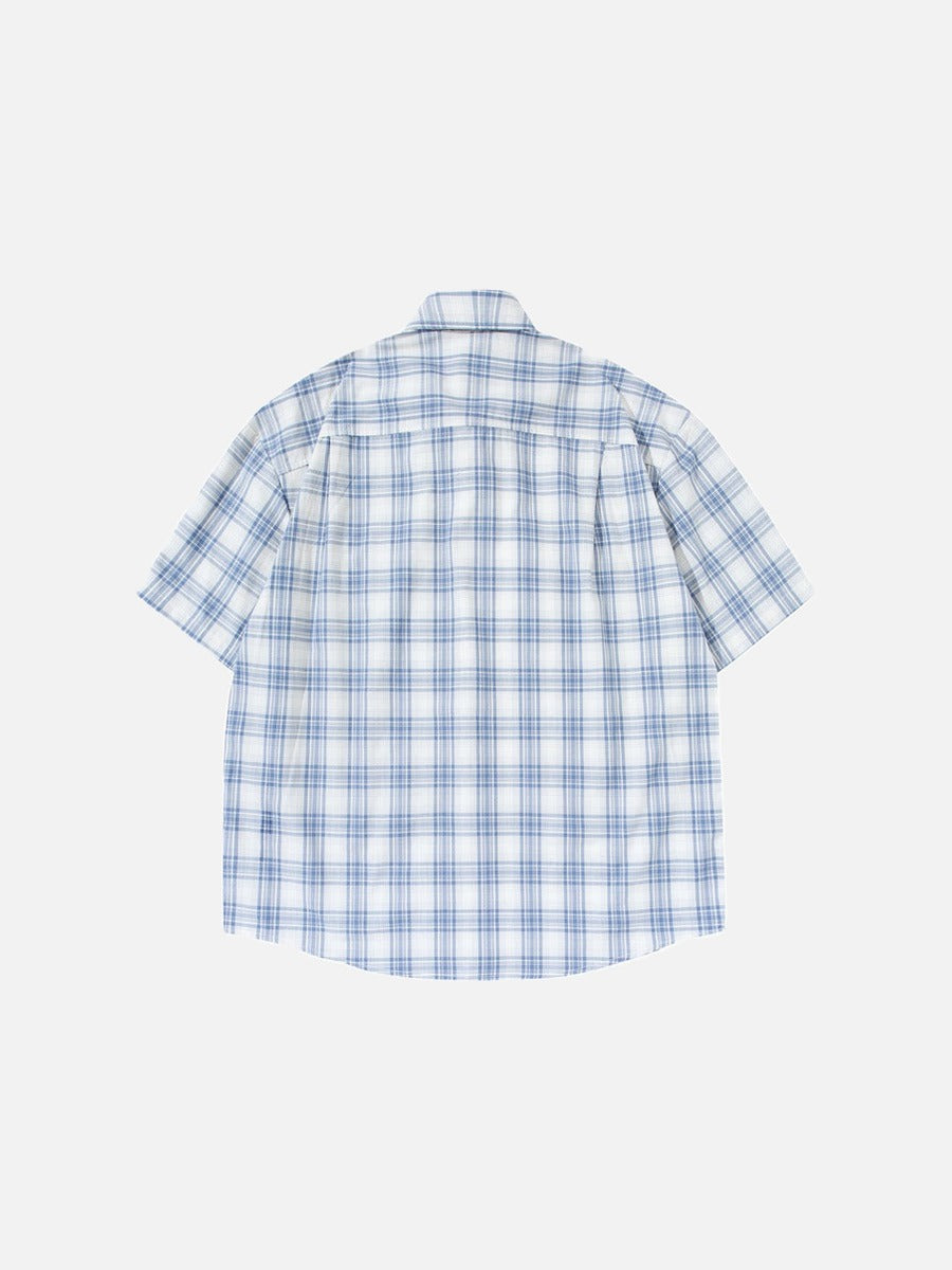 Relaxed Plaid Short-Sleeve Shirt