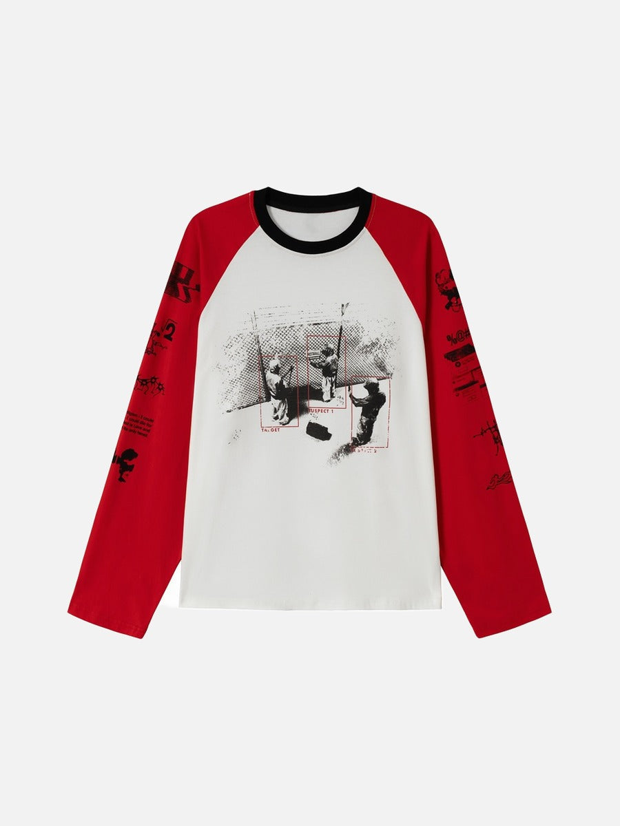Distressed Graphic Raglan Tee