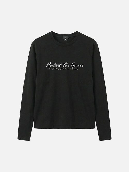 Camiseta Estampada Restart the Game - Preto / S