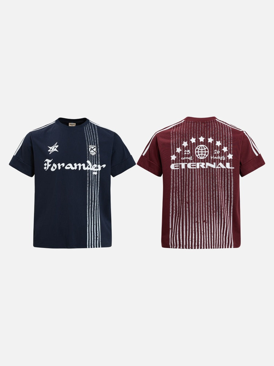 Retro Striped Graphic T-Shirt