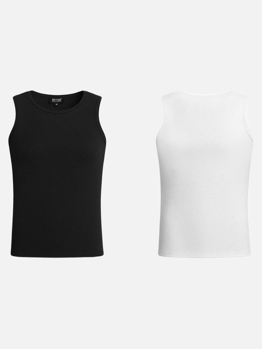 Geripptes, schmal geschnittenes Tanktop