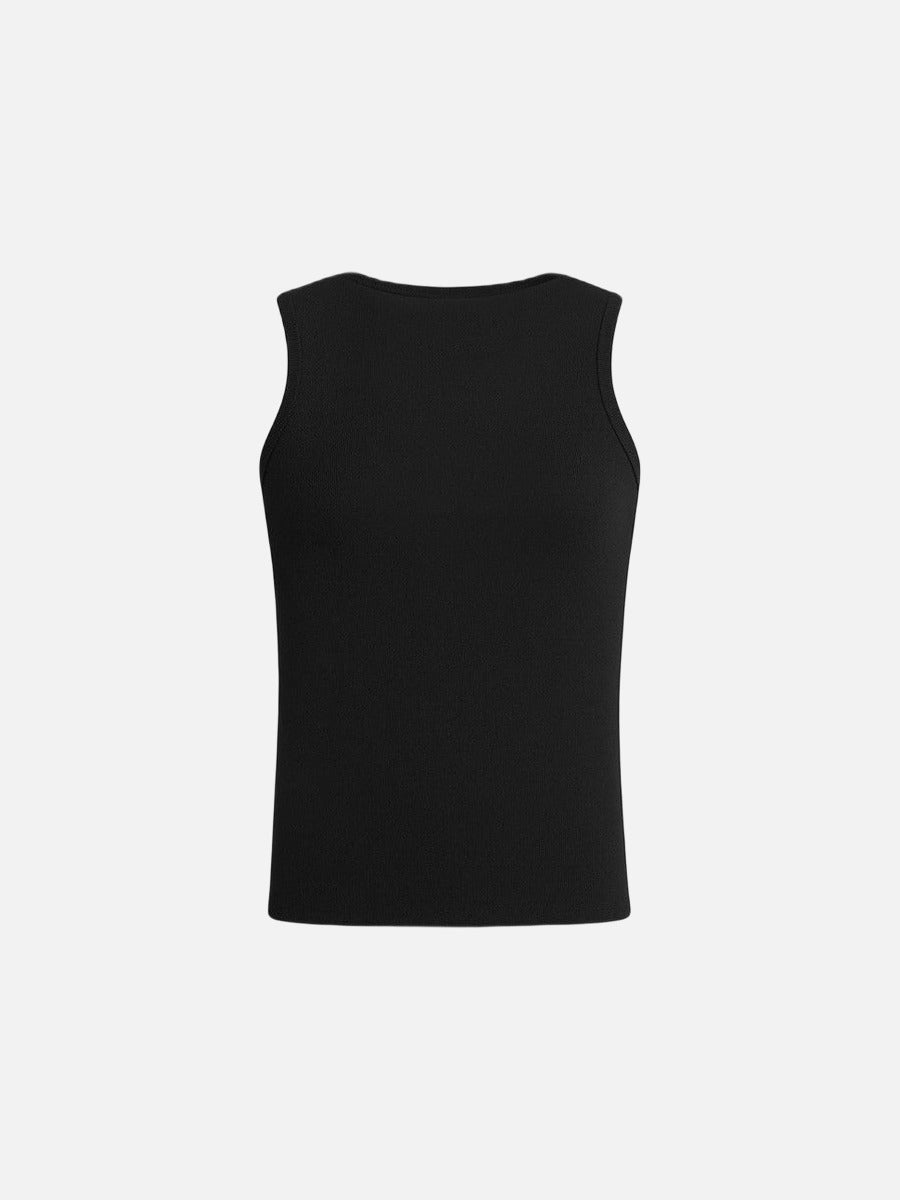 Geripptes, schmal geschnittenes Tanktop