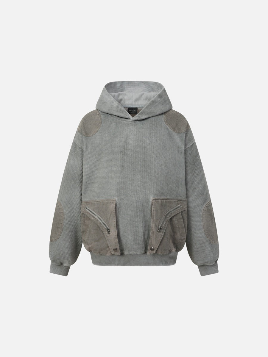 DAXUEN sage green oversized waffle knit hoodie