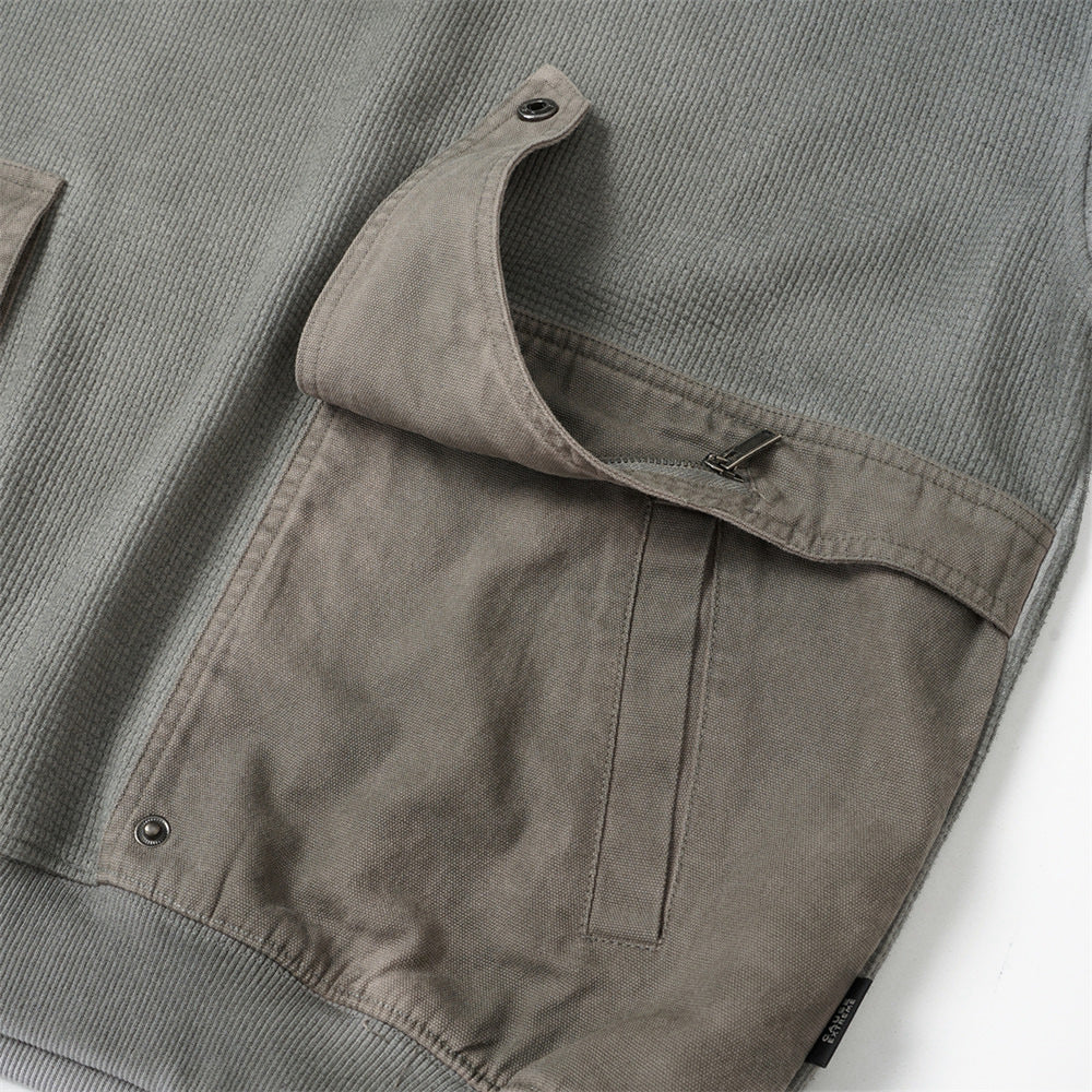 DAXUEN sage green oversized waffle knit hoodie