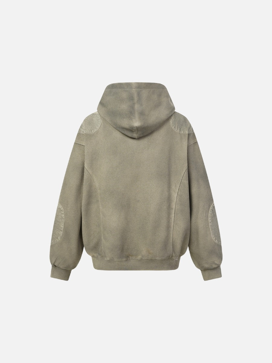 DAXUEN sage green oversized waffle knit hoodie