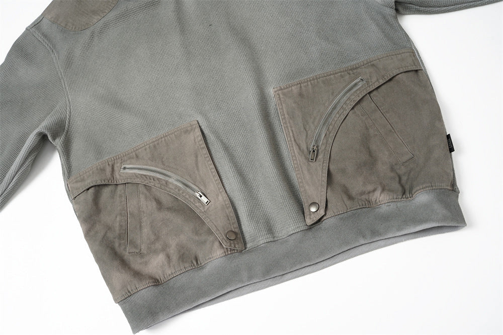 DAXUEN sage green oversized waffle knit hoodie